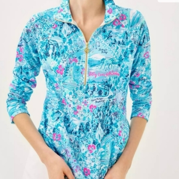 Lilly Pulitzer Tops - NWT Lilly Pulitzer Sz L Skipper Pullover " Lilly Loves North Carolina.